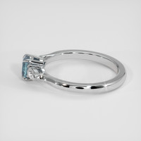 0.47 Ct. Bluish Green to Reddish Purple Alexandrite Ring, 14K White Gold 4