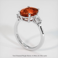 5.16 Ct. Gemstone Ring, 14K White Gold 2