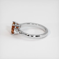 1.59 Ct. Padparadscha Sapphire Ring, 14K White Gold 4