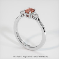 0.75 Ct. Sapphire Ring, 14K White Gold 2