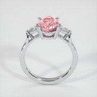 2.77 Ct. Padparadscha Sapphire Ring, 14K White Gold 3