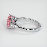 2.77 Ct. Padparadscha Sapphire Ring, 14K White Gold 4