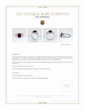 Ruby Ring 3.02 Ct., 14K White Gold Appraisal