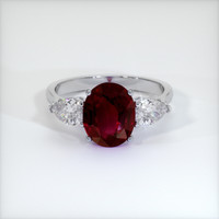 Ruby Ring 3.02 Ct., 14K White Gold Preview