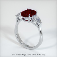 Ruby Ring 3.02 Ct., 14K White Gold Preview