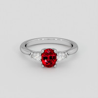 1.20 Ct. Ruby Ring, 14K White Gold 1