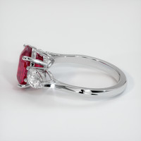 3.01 Ct. Ruby Ring, 14K White Gold 4