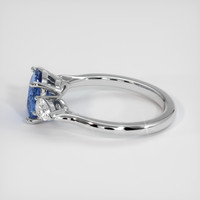 2.09 Ct. Blue Sapphire Ring, 14K White Gold 4