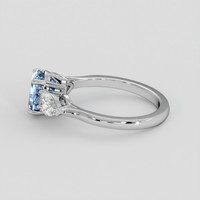 2.52 Ct. Blue Sapphire Ring, 14K White Gold 4