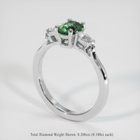 0.72 Ct. Sapphire Ring, 14K White Gold 2