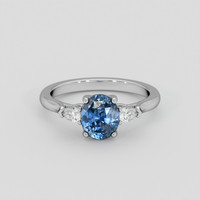 1.61 Ct. Blue Sapphire Ring, 14K White Gold 1