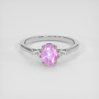 2.82 Ct. Pink Sapphire Ring, 14K White Gold 1