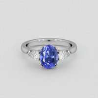 3.31 Ct. Blue Sapphire Ring, 14K White Gold 1