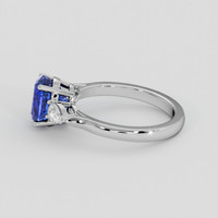 3.31 Ct. Blue Sapphire Ring, 14K White Gold 4