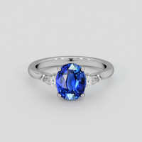 2.56 Ct. Blue Sapphire Ring, 14K White Gold 1