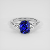 4.28 Ct. Blue Sapphire Ring, 14K White Gold 1