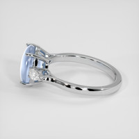 6.05 Ct. Blue Sapphire Ring, 14K White Gold 4