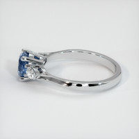 0.90 Ct. Sapphire Ring, 14K White Gold 4