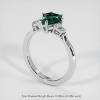 1.62 Ct. Sapphire Ring, 14K White Gold 2