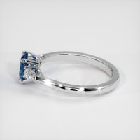 0.89 Ct. Sapphire Ring, 14K White Gold 4
