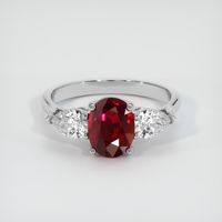 1.88 Ct. Ruby Ring, 14K White Gold 1