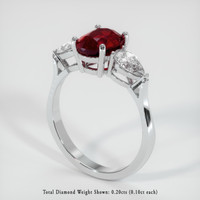 1.88 Ct. Ruby Ring, 14K White Gold 2