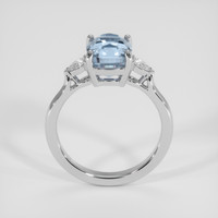 3.48 Ct. Greyish Blue Sapphire Ring, 14K White Gold 3