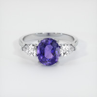 2.90 Ct. Sapphire Ring, 14K White Gold 1