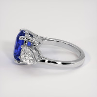 3.02 Ct. Blue Sapphire Ring, 18K White Gold 4