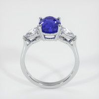 3.30 Ct. Blue Sapphire Ring, 18K White Gold 3