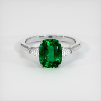 2.05 Ct. Emerald Ring, 18K White Gold 1