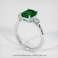 2.05 Ct. Emerald Ring, 18K White Gold 2