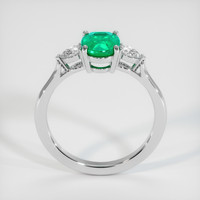 1.10 Ct. Emerald Ring, 18K White Gold 3