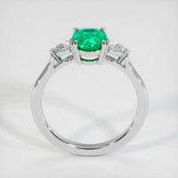 1.10 Ct. Emerald Ring, 18K White Gold 3