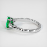 0.99 Ct. Emerald Ring, 18K White Gold 4