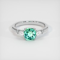 1.07 Ct. Emerald Ring, 18K White Gold 1