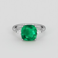 3.37 Ct. Emerald Ring, 18K White Gold 1