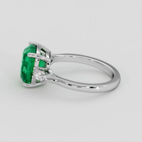 3.37 Ct. Emerald Ring, 18K White Gold 4