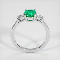 1.05 Ct. Emerald Ring, 18K White Gold 3