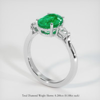 1.93 Ct. Emerald Ring, 18K White Gold 2