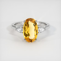 3.00 Ct. Gemstone Ring, 18K White Gold 1