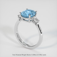 2.39 Ct. Gemstone Ring, 18K White Gold 2