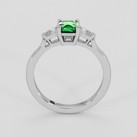 0.53 Ct. Bluish Green Tourmaline Ring, 18K White Gold 3