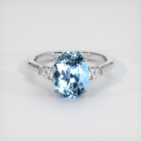 3.04 Ct. Gemstone Ring, 18K White Gold 1
