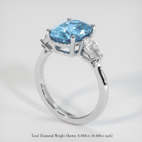 3.14 Ct. Gemstone Ring, 18K White Gold 2