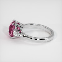 1.73 Ct. Pink Sapphire Ring, 18K White Gold 4
