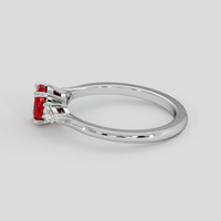 1.21 Ct. Ruby Ring, 18K White Gold 4