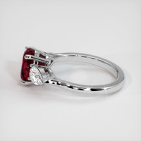 2.44 Ct. Ruby Ring, 18K White Gold 4