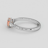 1.36 Ct. Padparadscha Sapphire Ring, 18K White Gold 4