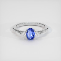 1.14 Ct. Sapphire Ring, 18K White Gold 1